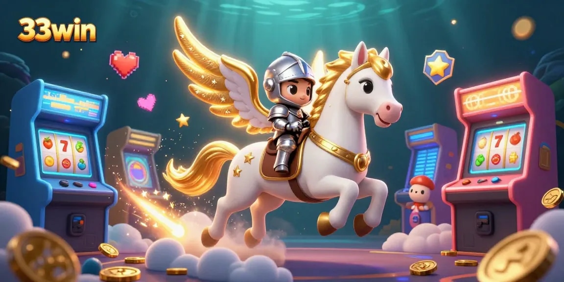 Experience thrilling slots action with 33win, featuring dynamic characters and casino elements.