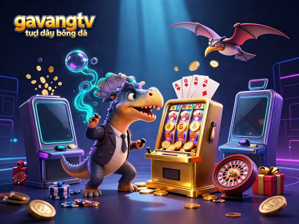 Engage with gavangtv trực tiếp bóng đá through a lively casino illustration filled with action and excitement.