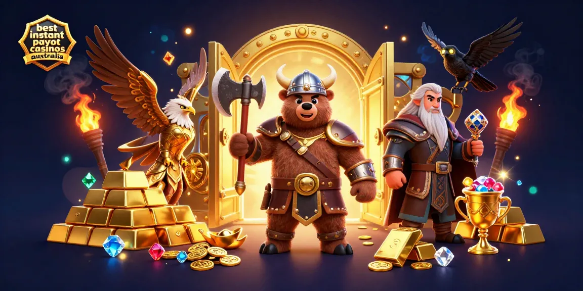 Engage with the best instant payout casinos Australia featuring dynamic 3D characters and golden treasures.