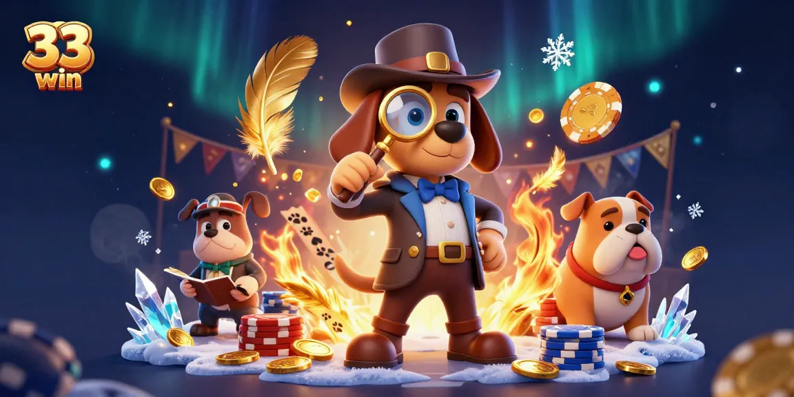 Engage with the exciting world of 33win poker illustrated in vibrant detail with treasure clues.