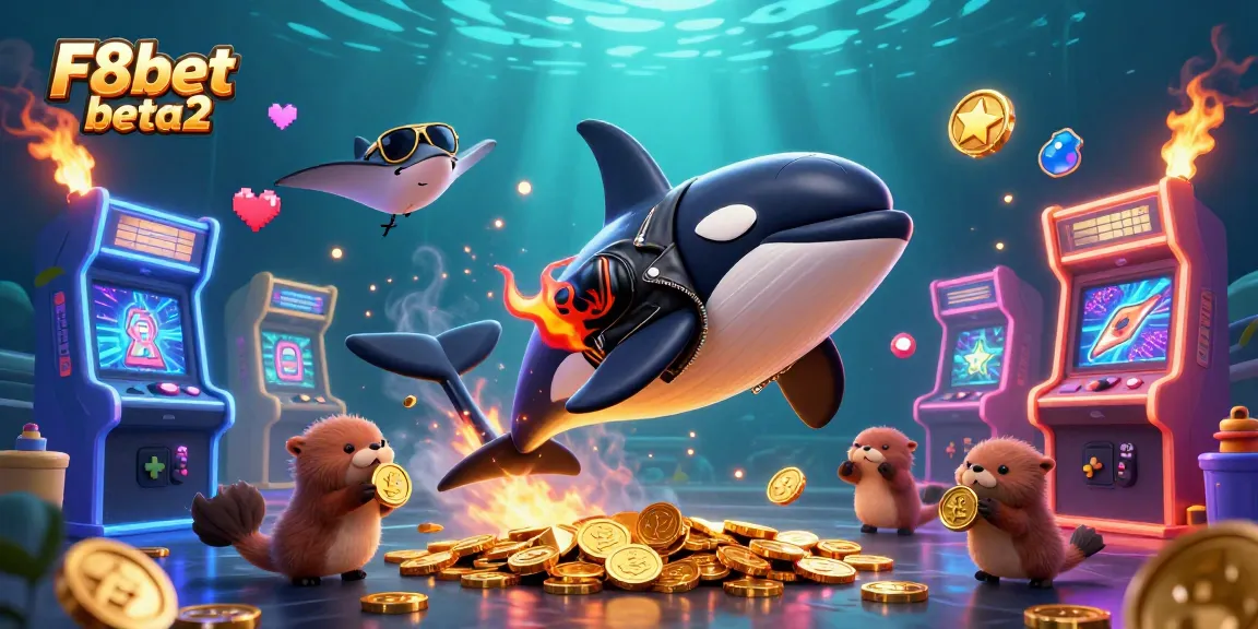 Engage with vibrant gaming at F8bet beta2, featuring sea-themed characters and dynamic arcade elements.