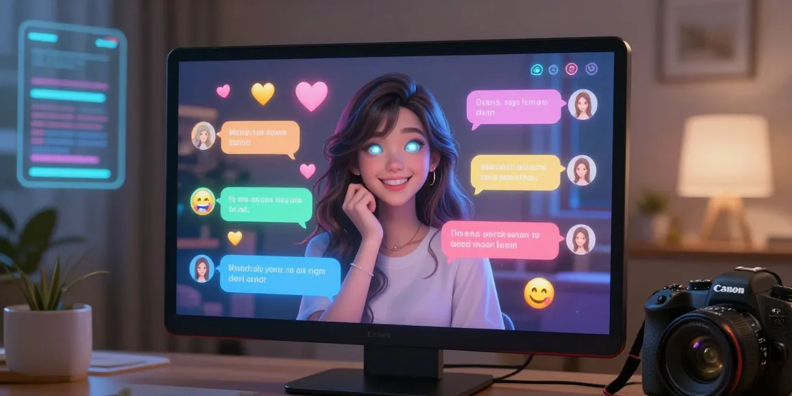 The vibrant virtual girlfriend AI chat interface showcasing emotional connection with user-friendly design.