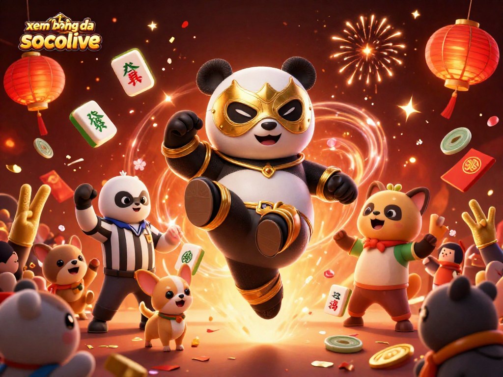 xem bóng đá socolive captures thrilling live betting excitement, featuring dynamic characters and vibrant gambling elements.