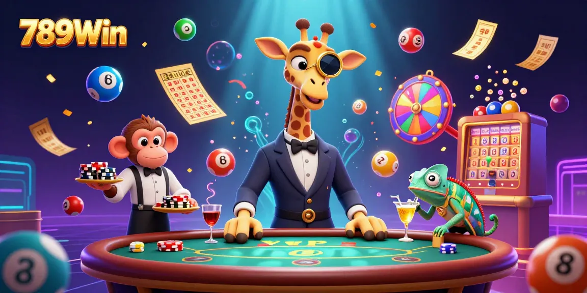 Experience thrilling games at 789Win with vibrant characters and colorful casino elements.